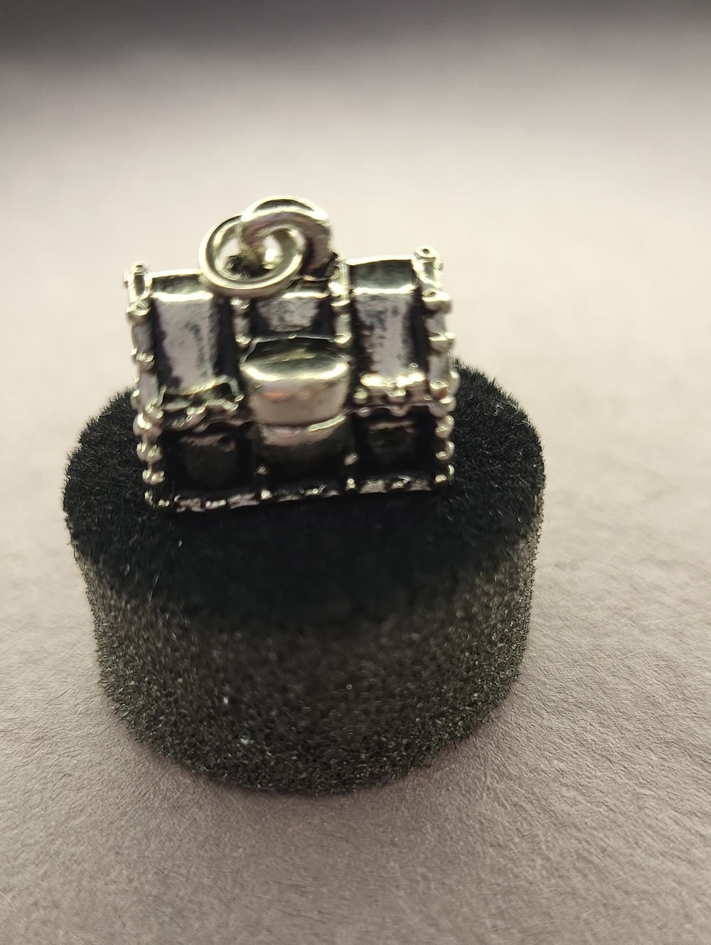 Silver Treasure Chest Charm Pendant